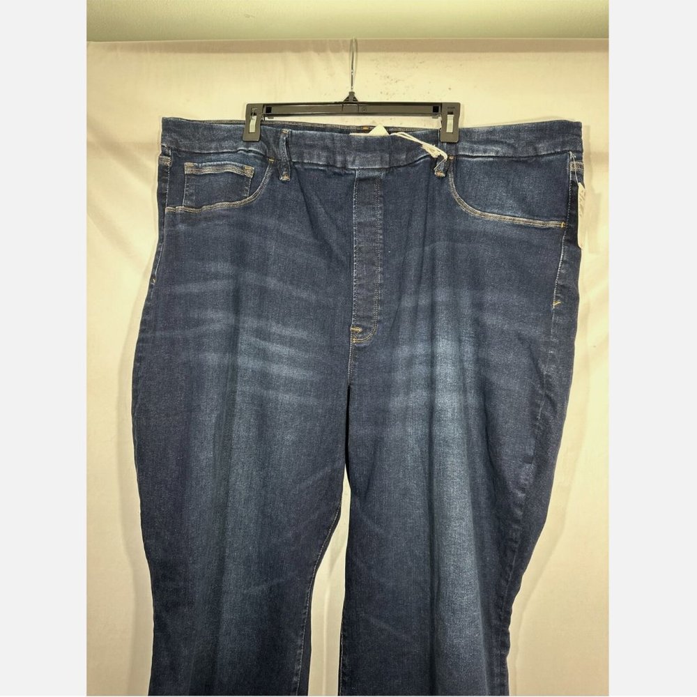 NWT‎ $89 Good American [ 8/ 5XL ] Pull-On Flare Jeans in Indigo Blue #S813 - Picture 10 of 16
